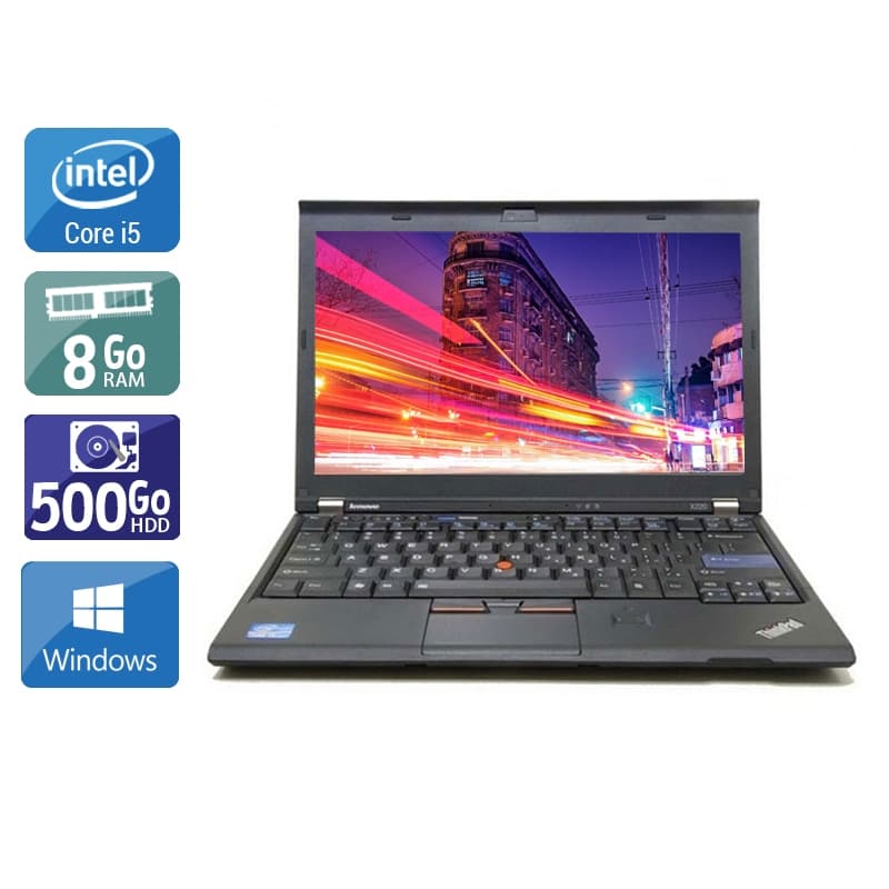 Lenovo ThinkPad X220 12,5'' i5 - 8Go RAM 500Go HDD Windows 10  Bon étatOccasion certifiée reconditionnée