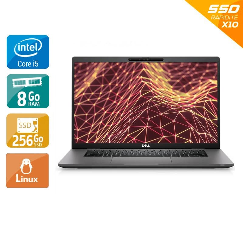 Dell Latitude 7530 15,5'' i5 Gen 12 - 8Go RAM 256Go SSD Linux  État correctOccasion certifiée reconditionnée
