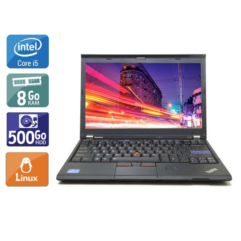 Lenovo ThinkPad X220 12,5'' i5 - 8Go RAM 500Go HDD Linux  Bon étatOccasion certifiée reconditionnée