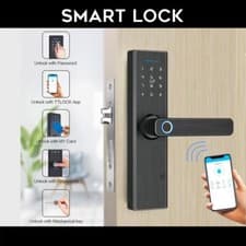 serrure de porte intelligente connectée avec empreinte smart door lock 