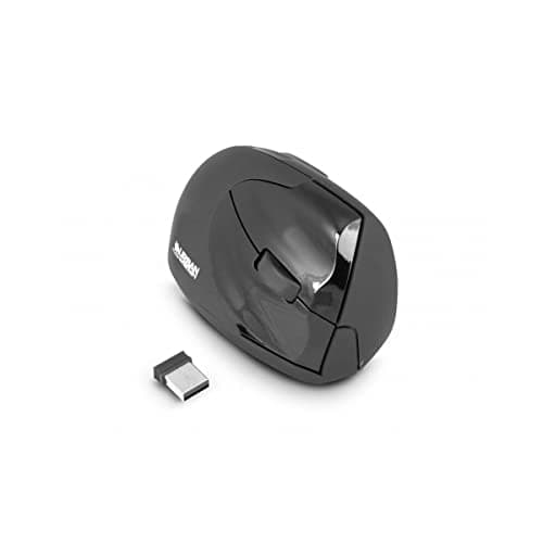 Urban Factory Souris Ergonomique Sans Fil - Design Vertical Droitier Prévention Epicondylite, 800 à 1600 DPI Réglable, Nano Récepteur USB 2.4GHz, 4 Boutons, Capteur Optique Ultra Performant Pixart