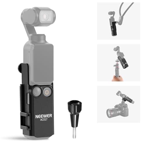 NEEWER BASICS Adaptateur de Montage d'Extension Compatible avec DJI Osmo Pocket 3, Support de Protection en Plastique pour Micro, Support de Fixation avec Griffe, Enregistrement Vidéo Vlog, AC017