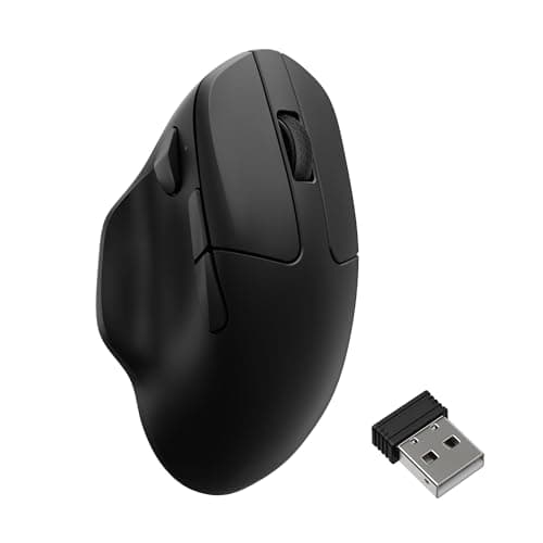 Keychron M7 8K Souris Gaming sans Fil, 30 000 DPI, 2,4 GHz/Bluetooth 5.3/Filaire, avec Bouton Macro, 66g, 140 Heures d'Autonomie, Souris Optique Ergonomique pour macOS et Windows - Noir