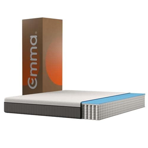 Matelas Emma Original Lite | Mousse à mémoire de forme, ressorts ensachés | 140x200 cm | hauteur 22 cm | Moyen-ferme (H7) | Soutien à 3 zones | Ergonomique | Ultra respirant | Durable | Housse lavable