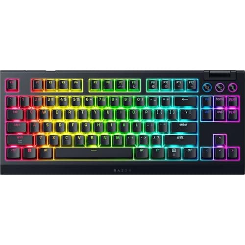 Razer BlackWidow V4 Tenkeyless HyperSpeed (Orange Tactile Switch) - Clavier TKL gaming sans fil remplaçable à chaud - Bluetooth & HyperSpeed 1000Hz - Snap Tap - Clavier US QWERTY | Noir