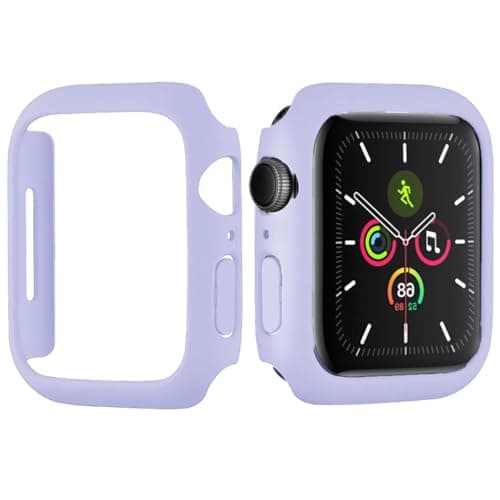 Anybase Coque Rigide en Polycarbonate pour Apple Watch 40 mm (série 4/5/6/7) - Coque arrière Transparente Ultra Fine - Protection Transparente - Bleu Glacier