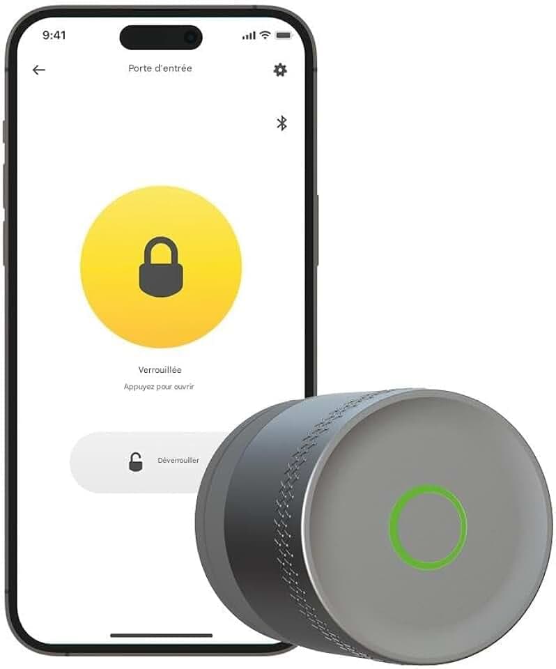 Yale Serrure Electronique Connectée Linus L2 Lite - Argent - 05/109100/SI - Accès sans clé - Installation facile - Compatible Matter | Clés numériques - Activité en temps réel - App Yale Home