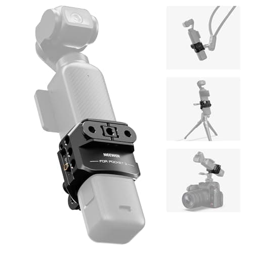NEEWER Pocket 3 Cage, Rig en Alliage d'Aluminium pour Caméra Vidéo à Nacelle avec Adaptateur 1/4" pour Accessoires Action Cam Compatible avec DJI Osmo Pocket 3 Creator Combo, sans Assemblage, AC009