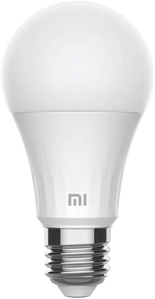 XIAOMI Mi Smart ampoule chaude connectée LED Blanc, Wifi, 8W, lumière chaude 2700K, luminosité variable 40 à 810 lm, jusqu'à 6h d'utilisation par jour - version française