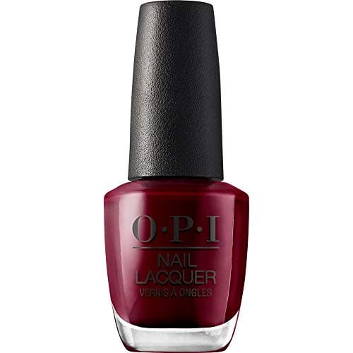 OPI Nail Lacquer - Malaga Wine - Vernis à ongles rouge vin longue tenue, résistant aux éclats avec pinceau OPI Pro-Wide (15 ml)