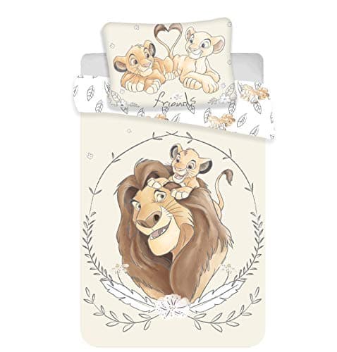 Le Roi Lion Parure de lit Bébé 2pcs 100x135 cm 100% Coton Simba Mufasa
