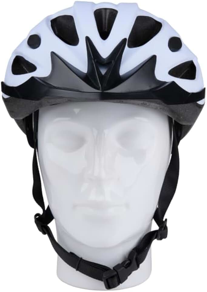 Dunlop Casque Vélo Adulte Ø55–58 cm – Casque Vélo Femme Léger et Réglable – Blanc avec Aération – pour Usage Quotidien ou Loisirs