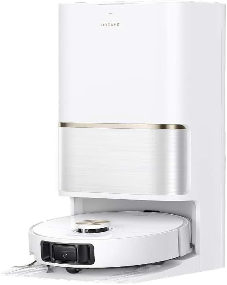 dreame L50 Ultra AE Robot aspirateur Laveur, 28 000 Pa, 100 Jours de vidage Automatique, Nettoyage des serpillières à Haute température, Nettoyage des Bords et des Coins, Brosse Anti-enchevêtrement