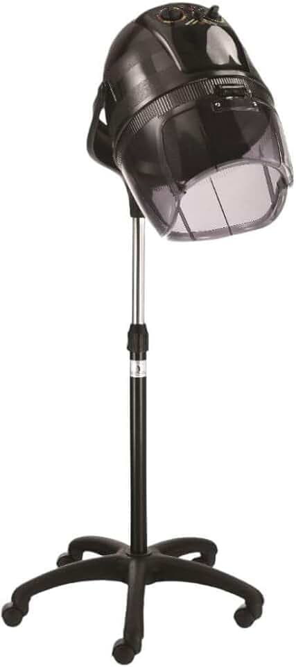 Casque de séchage professionnel avec support noir 1200 Watts