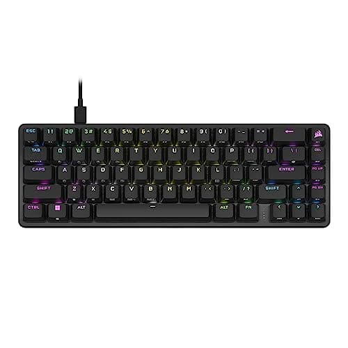 Corsair K65 Pro Mini RGB 65% Optical Mechanical Gaming Keyboard - OPX Switches - PBT Double-Shot Keycaps - Compatible iCUE - QWERTY NA Layout - Noir