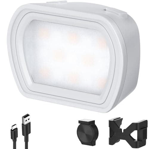 NEEWER Basics Lampe auxiliaire magnétique Compatible avec DJI OSMO Pocket 3 Creator Combo,Mini Lampe LED Rechargeable en Plastique 1,3W avec Supports améliorés pour Enregistrement de vlog, M21 Gris