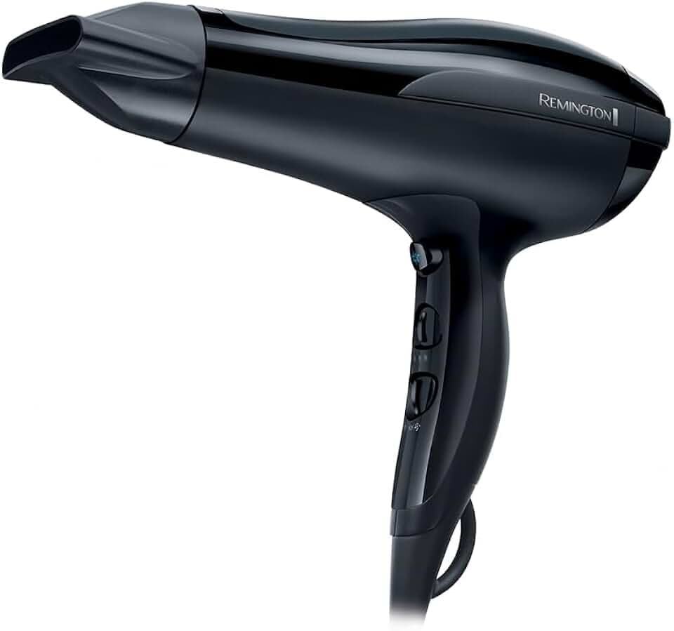 Remington Sèche-cheveux Ionique [Puissant, léger] Pro-Air (2200W, séchage rapide anti- frisottis, revêtement céramique: répartition homogène, 3 températures/ 2 vitesses, concentrateur précis) D5210