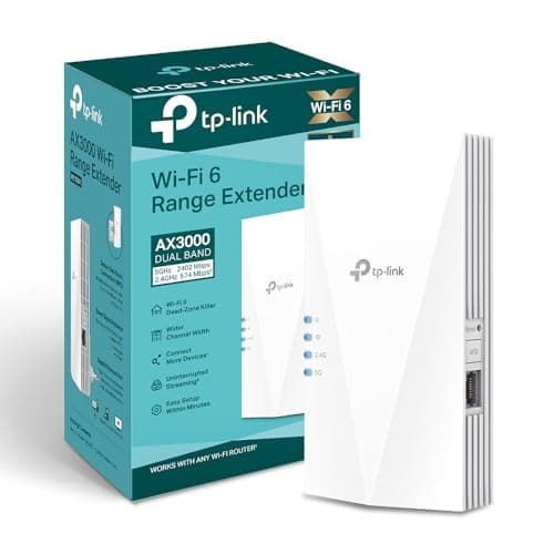 TP-Link Répéteur WiFi 6 RE700X, Amplificateur WiFi AX3000 Mbps, Port Ethernet Gigabit, Couvre jusqu'à 150 m², Repeteur WiFi Puissant, compatible avec les box internet, profitez sans changer votre Box