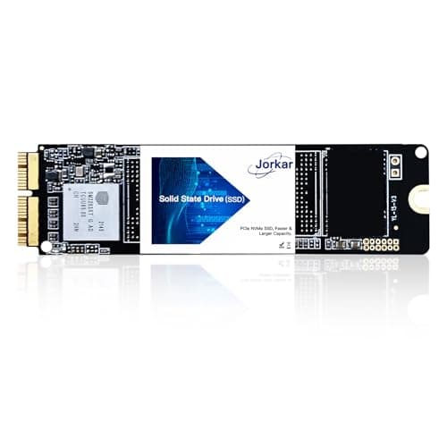 Jorkar Disque SSD Interne 256Go pour MacBook Air/Pro 12+16 pin NVMe PCIe Gen3x4, Solid State Drive pour MacBook Air A1466 A1465 (2013-2015, 2017)/MacBook Pro A1398 A1502 (Retina 2013-2015)