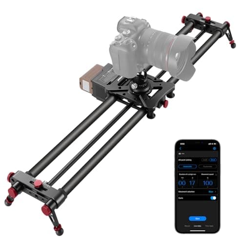 NEEWER 31,5"/80cm Slider motorisé pour Appareil Photo Reflex numérique,contrôle sans Fil Via Application,Batterie F750 4400mAh (Chargeur Non Inclus),Compatible avec Les Modes vidéo&Time-Lapse, ER1-80