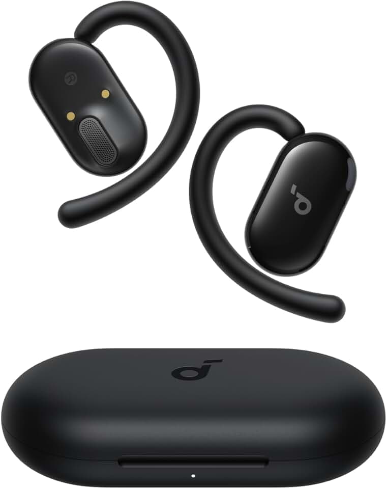 Soundcore V20i Écouteurs Bluetooth sans Fil Open-Ear by Anker, Crochets Rotatifs, Ultra Confort, Basses Puissantes, Appels Clairs, IP55, 36H d'Autonomie, Bluetooth 5.4, Connexion Multipoint Certifié ClimatePartner