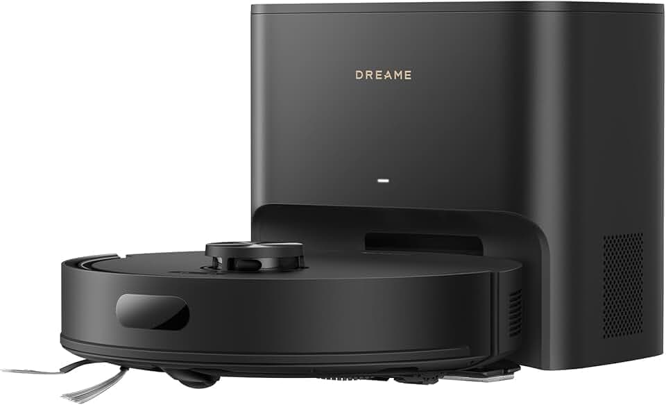 dreame D20 Air Plus Robot aspirateur et Laveur 2-en-1 avec Aspiration 20 000 Pa, Technologie Anti-nœuds, Station de vidage Auto, Nettoyage en Profondeur des Tapis et Navigation Intelligente
