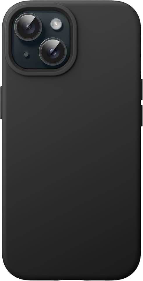 JETech Coque Silicone pour iPhone 15 6,1 Pouces, Protection Complète du Corps au Toucher Soyeux, Étui Housse Anti-Chocs (Noir)