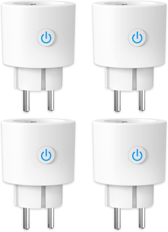 ANTELA Prise Connectée WiFi 16A 3680W Mesure de Consommation Électrique, Prise Intelligente compatible avec Alexa/Google Home, APP Contrôle, Horaires et Minuterie
