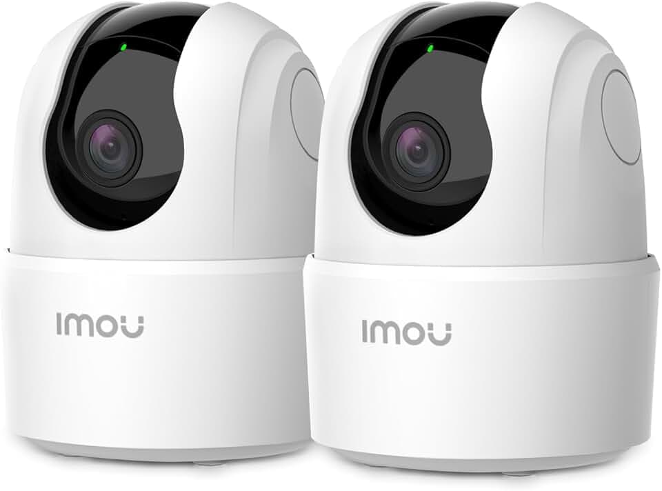Imou 2K(3MP) Lot de 2 Caméras Surveillance WiFi Intérieur 360° Connectée | WiFi 2.4Ghz, Détection Humaine, Suivi Intelligent, Sirène, Audio Bidirectionnel,Mode Privé,Compatible Alexa pour Bébé/Animaux