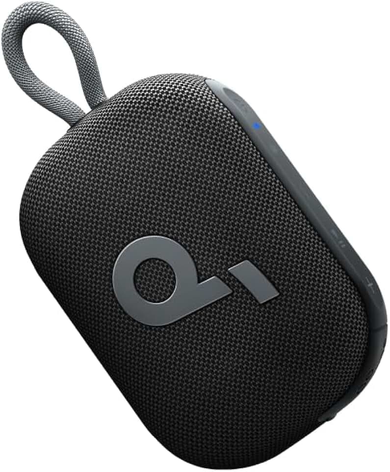 Soundcore Select 4 Go Enceinte Bluetooth Ultra Portable, Enceinte de Douche, 20h, IP67, Flottante, Son Puissant de 5W, Mini Enceinte Bluetooth Portable, pour intérieur, extérieur, randonnée et vélo ECOLOGO