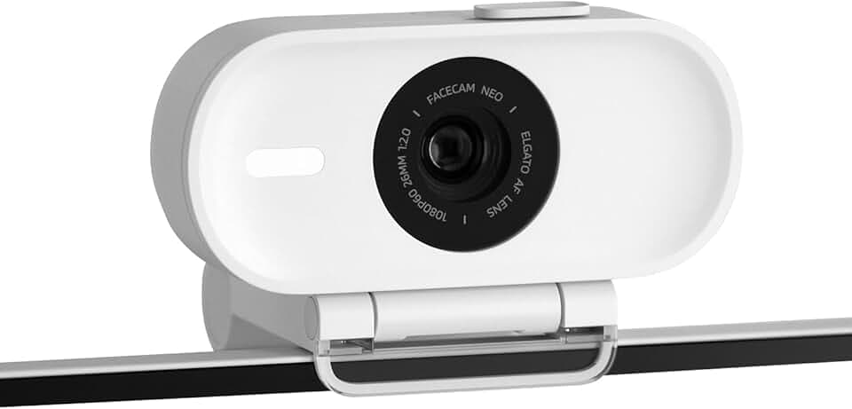 Elgato Facecam Neo – Webcam Full HD | Bouchon de confidentialité, correction de lumière, visio, Teams/Zoom/OBS/Twitch, USB-C, plug-and-play, PC/Mac