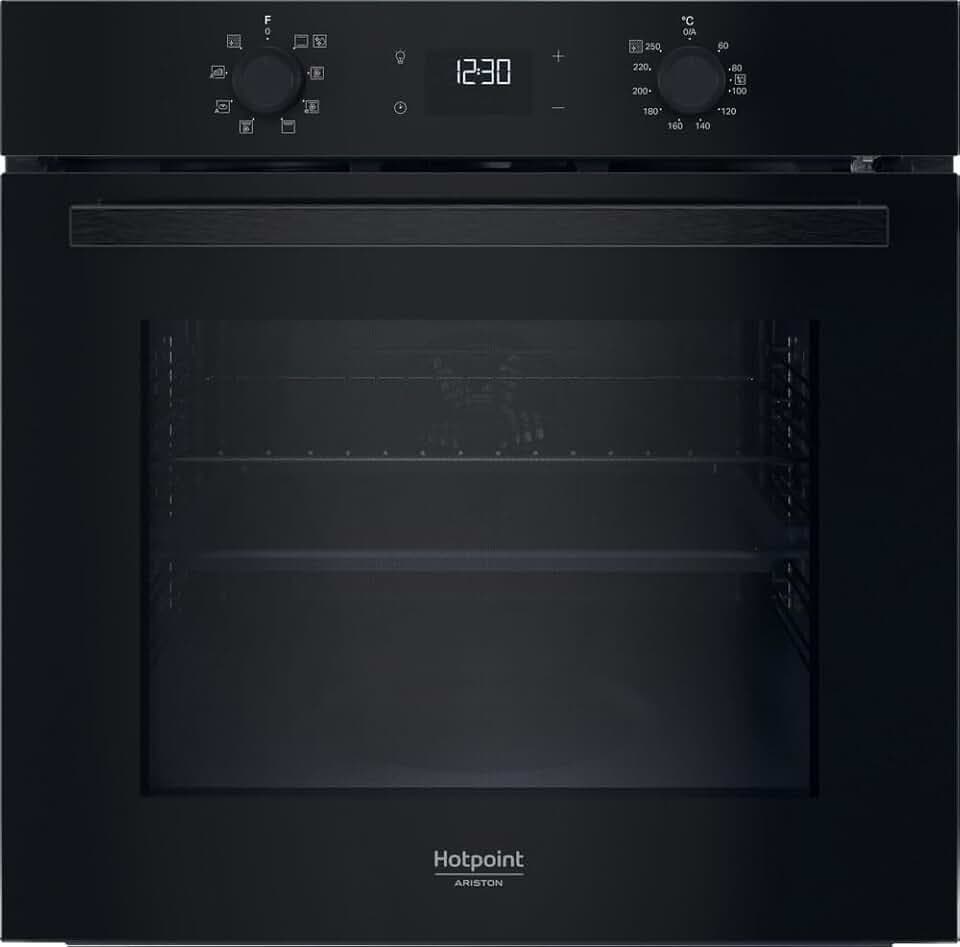 Hotpoint - HAO475PB Four Encastrable Pyrolyse 71L - Multifonction, Nettoyage Pyrolytique et Hydrolytique - Fonctions Automatiques - Classe Énergétique A++ - Noir