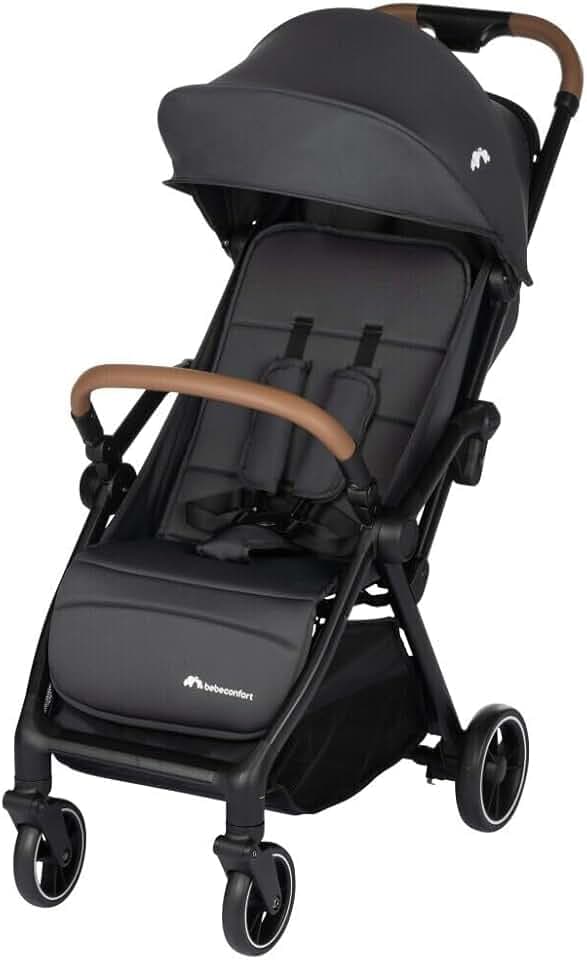 Bebeconfort Sunlite, Poussette bébé 0-4 ans portée 22 kg, poussette légère de voyage (7,2 kg), poussette bébé inclinable et pliable fermeture compacte, Mineral Graphite