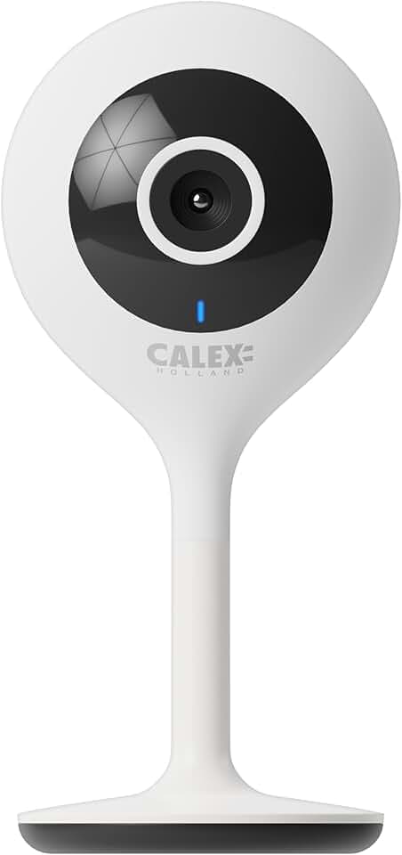 CALEX Smart Mini caméra IP d'intérieur - Caméra de Surveillance Wi-FI - 1080P Full HD avec Vision Nocturne - Audio bidirectionnel - Mémoire Extensible Via Carte MicroSD ou Cloud
