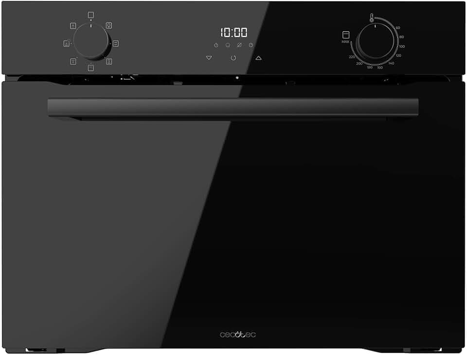 Cecotec Four Encastrable Bolero Hexa M224500 Glass Black A de 53 L. 2600W, 7 Fonctions avec Grill, Décongélation, Steam Assist, faible consommation, nettoyage facile, commande tactile