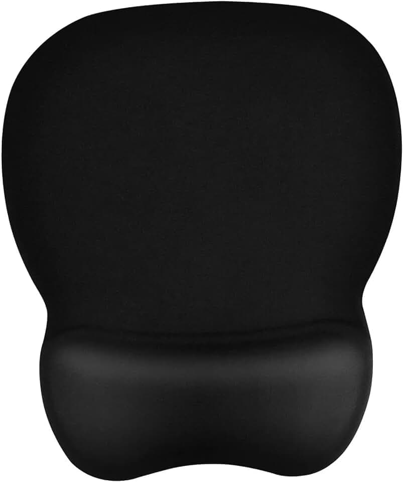 EooCoo Tapis de Souris Gaming, Tapis Souris, Accessoire Bureau, Noir | Repose-Poignet Ergonomique Mouse Pad, Surface Agréable, Glisse Fluide, Base Antidérapante, Compatible Toutes Souris