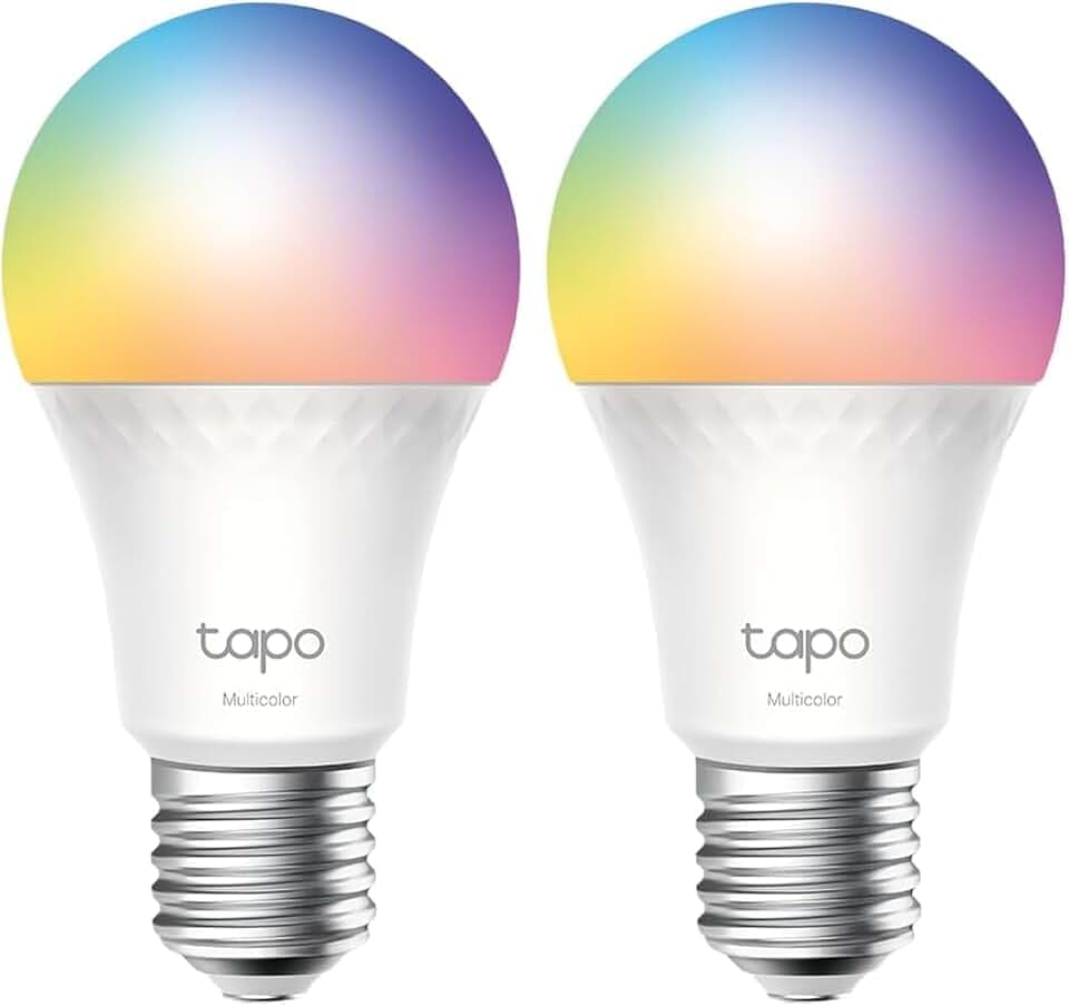 Tapo Matter Ampoule Connectée WiFi, Ampoule LED E27 Multicolore 2500K-6500K, 8.6 W 1055Lm, Compatible avec Alexa, Google Home et Apple Home, Commande Vocale, Economie d'énergie, L535E (Lot de 2)