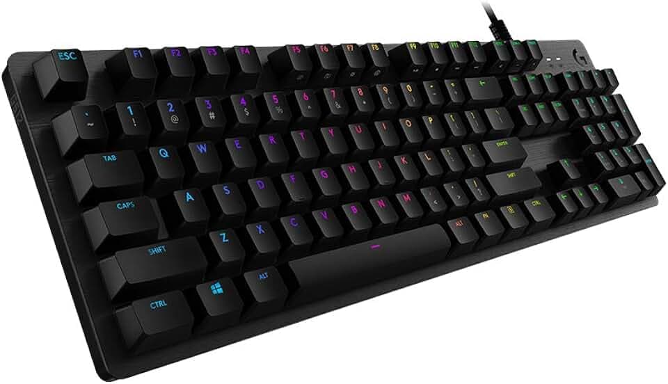 Logitech G512 Clavier Gamer Mécanique, Eclairage RGB LIGHTSYNC, Tactile Switchs GX Brown, Alliage Aluminium 5052, Touches de Fonction Complètes, Relais USB, Français AZERTY - Noir