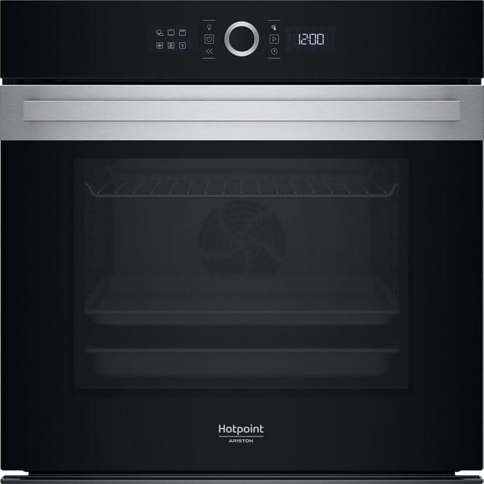 Hotpoint - HAOI5S8PM0XA Four Encastrable Pyrolyse 73L - Hydrolyse, Chaleur Pulsée - Programmes Automatiques, Écran Électronique - H 59,7 x L 59,5 x P 56,4 cm - Classe Énergétique A+ - Inox