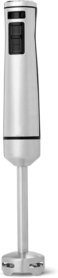 Amazon Basics Mixeur Plongeant Manuel Multivitesse, Cordon d’Alimentation Inclus, 1 000W, Argenté