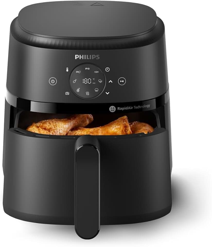 Philips Airfryer Série 2000 - Air Fryer 4.2L, 13 modes de cuisson, technologie RapidAir, jusqu'à 90% de matières grasses en moins, fenêtre de cuisson, écran tactile, Noir (NA229/00)