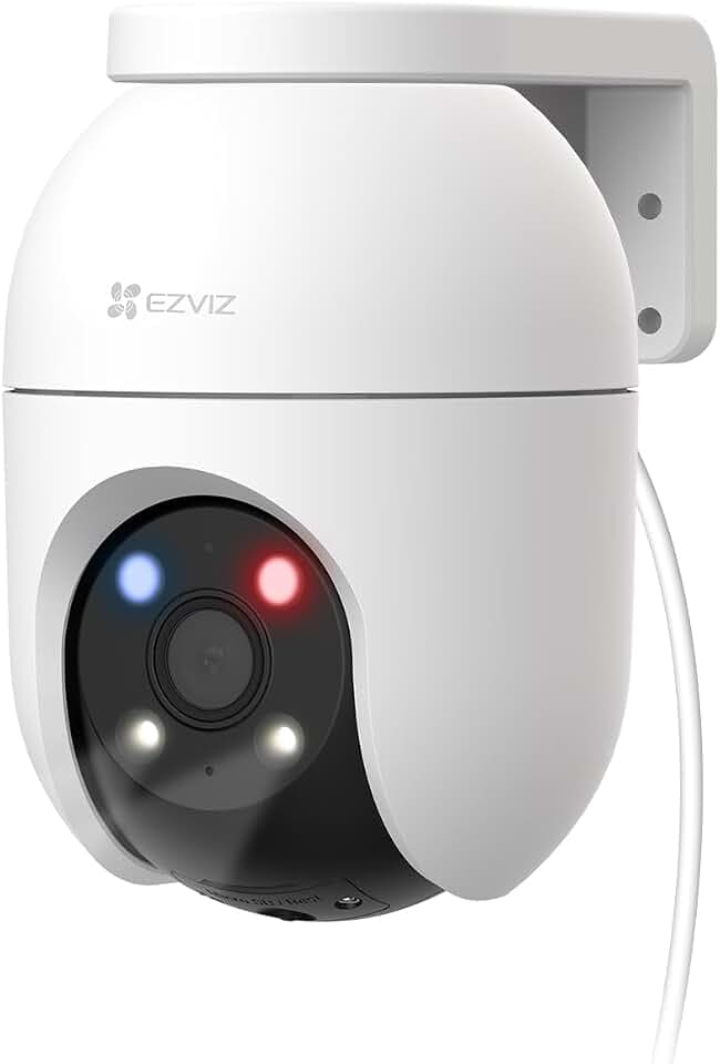 EZVIZ C8c 5MP(3K) Caméra Surveillance WiFi Extérieure à 360° avec Suivi Auto-Zoom, Détection de Forme Humaine/Véhicule, Vision Nocturne en Couleur, Audio Bidirectionnel, IP65 Etanche, Défense Active