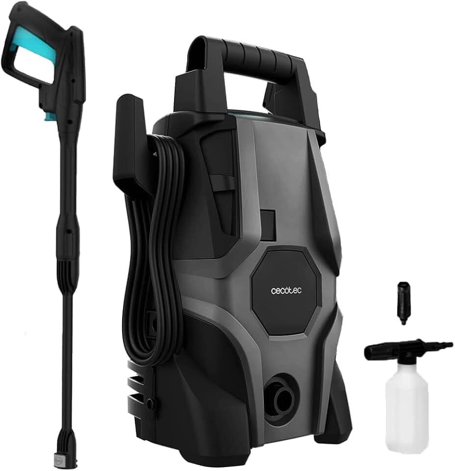 Cecotec HydroBoost 1400 Essential Nettoyeur Haute Pression 1400 W pour Maison, Jardin ou Voiture, débit Max de 426 l/h, Pression maximale 105 Bars, Pompe en Aluminium, Rayon d'action 9 m