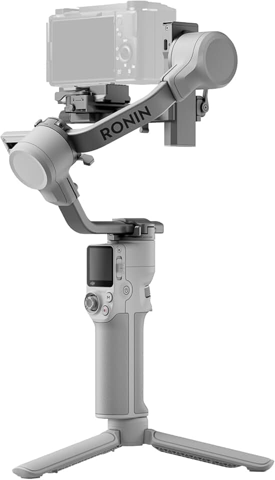 DJI RS 4 Mini, stabilisateur de nacelle pour caméra Canon/Sony/Panasonic/Nikon/Fujifilm, Verrouillage Automatique des Axes, Charge utile de 2 kg, nacelle de caméra, Prise de Vue Verticale Native