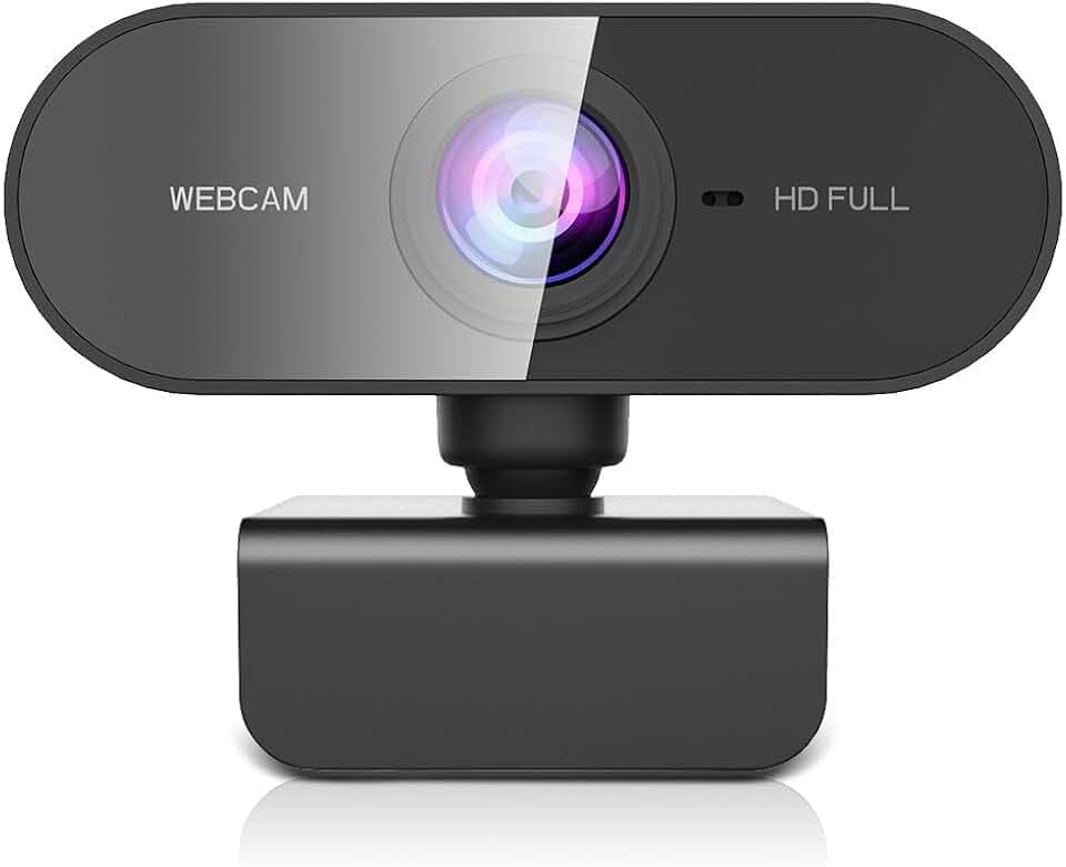 Webcam 1080P,Full HD Camera PC Grand Angle 90 °avec Microphone Antibruit,Caméra USB Plug Play pour Ordinateur Bureau Portable Mac,Web Cam Linux Streaming Youtube Skype Appel Vidéo Zoom Vidéoconférence
