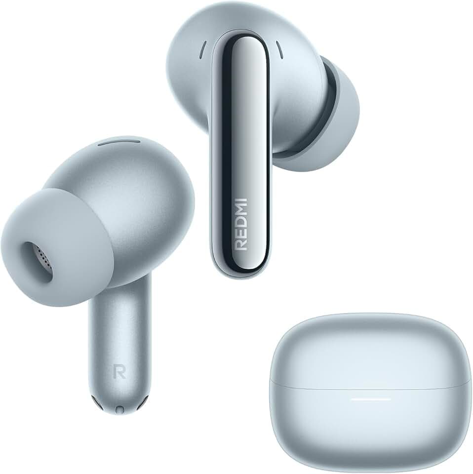 XIAOMI Redmi Buds 8 Pro, écouteurs sans Fil, réduction de Bruit, Bleu | ANC 55 dB, triple transducteur, Hi-Res Hi-Fi, Dolby Audio, autonomie 33 h+, Bluetooth 5.4, IP54
