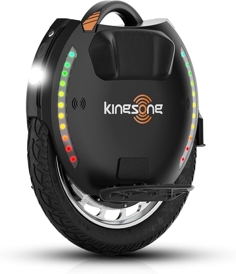 KINGSONG Gyroroue Electrique KS-18XL, Adulte,Noire, Moteur 2200W, Autonomie jusqu'à 80km, bridée 25km/h, Pneu Gonflable 18", Haut-Parleur et Bluetooth