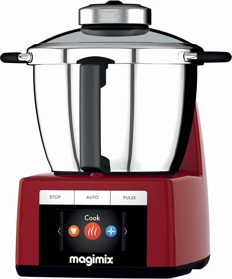 Magimix Robot Cuiseur Multifonction – Cook Expert - Bol Inox 3,5 L, Moteur Professionnel 1700 W – 12 Programmes Automatiques – Rouge