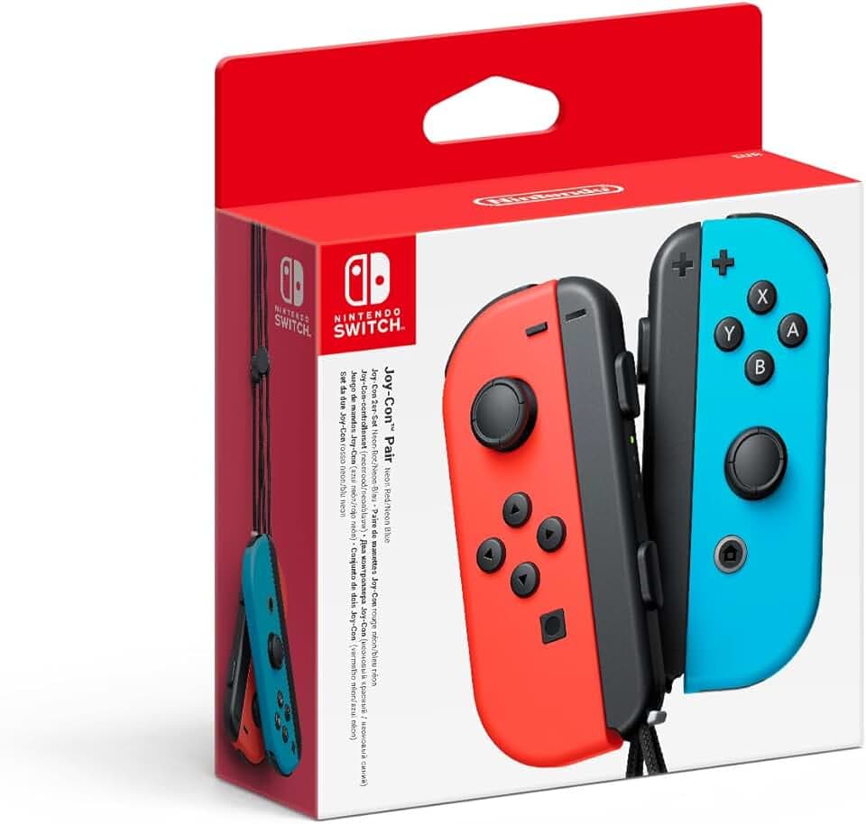 Nintendo Switch Paire de manettes Joy-Con - droite bleu néon/gauche rouge néon [video game]