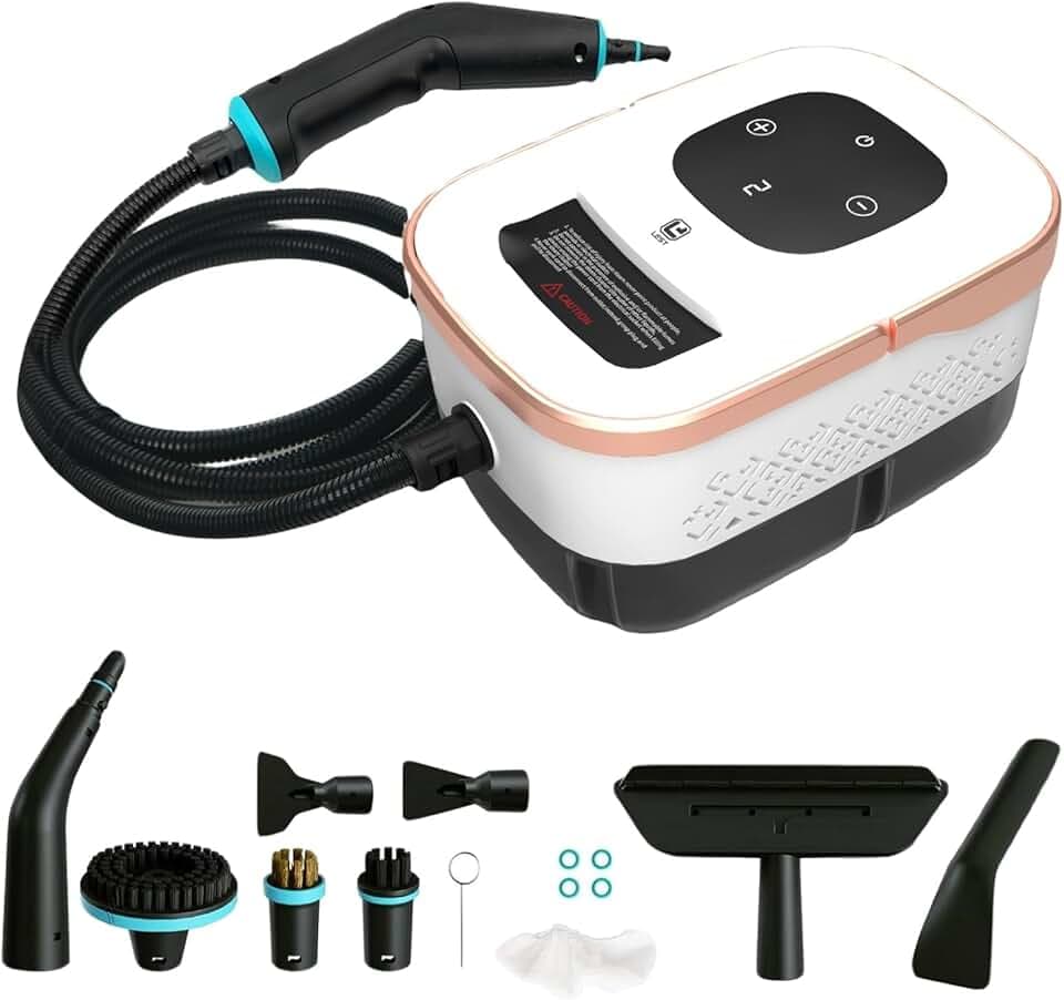 Nettoyeurs Vapeur éLectriques, Portable Nettoyeur Vapeur Pour Canapé Vitre Maison Nettoyeur Vaporisateur Appareil Vapeur a Main, 6 Niveaux,1500w